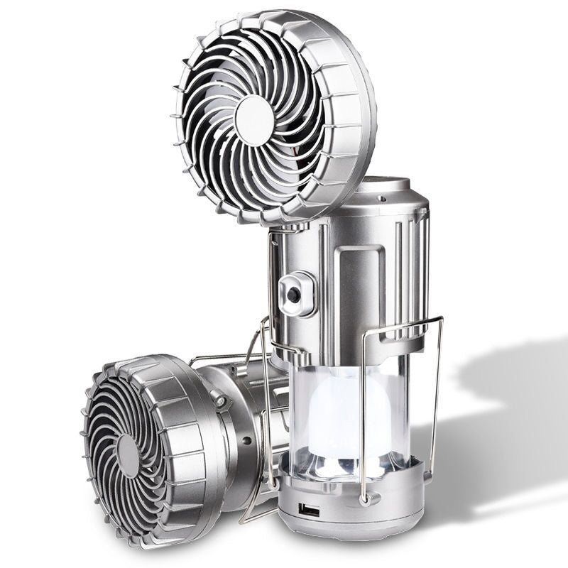 Lanterna Campeggio Solare LED con Ventilatore Ricaricabile
