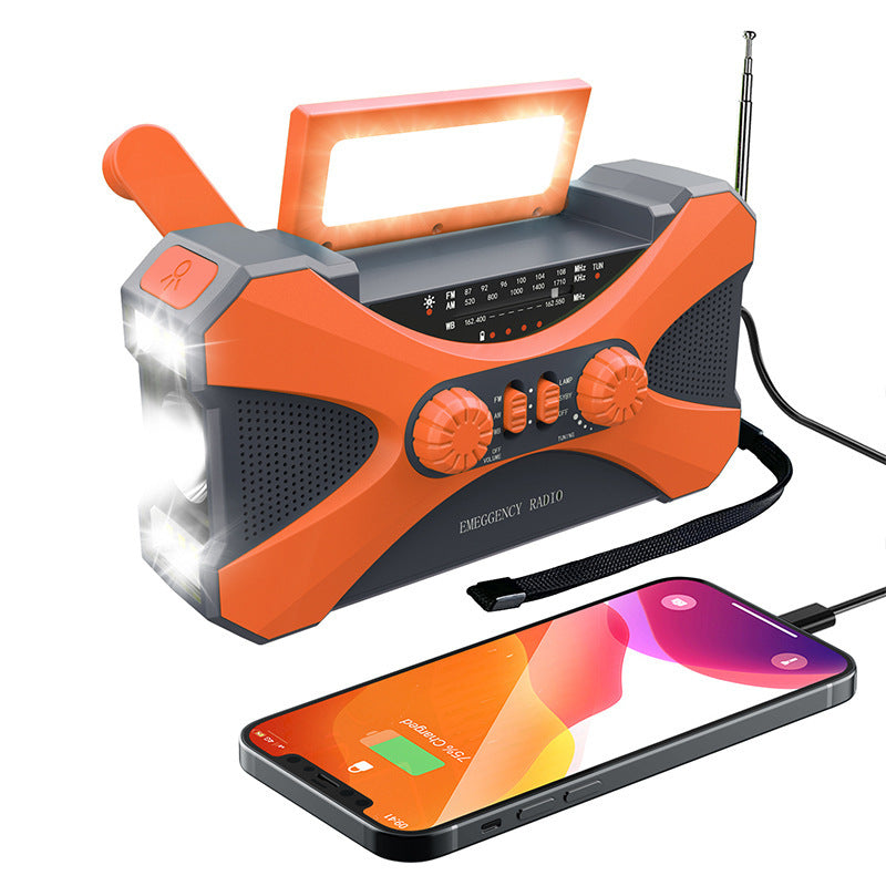 Radio Emergenza Solare Ricaricabile - Torcia LED e Power Bank 10000mAh