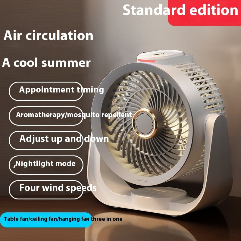 Ventilatore Elettrico USB Ricaricabile da Tavolo con Controllo Intelligente