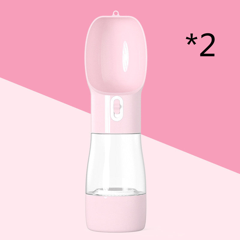 Dispenser Acqua Portatile per Cani 2in1 - Borraccia Viaggio con Contenitore Cibo