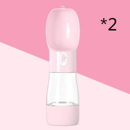 Dispenser Acqua Portatile per Cani 2in1 - Borraccia Viaggio con Contenitore Cibo
