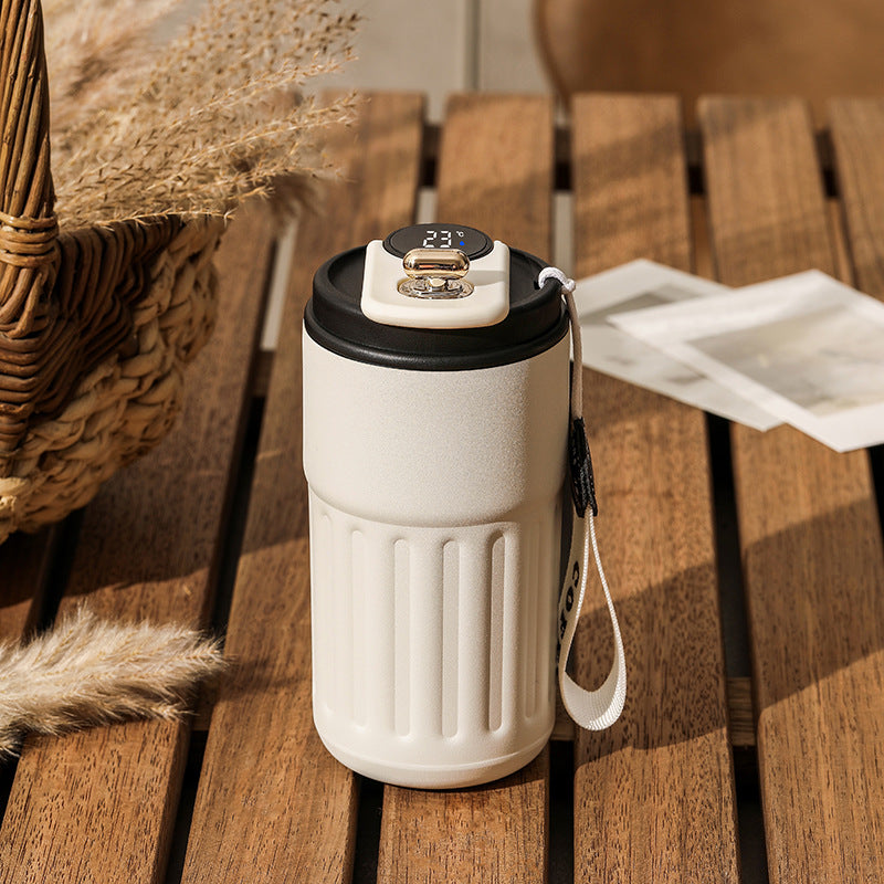 Borraccia Termica Smart Digitale 450ml - Bottiglia Acciaio Inox con Display Temperatura