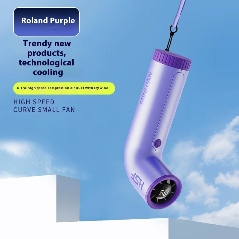 Ventilatore Portatile Turbo USB Ricaricabile con Display Digitale