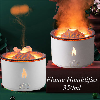 Umidificatore Ultrasonico Effetto Fiamma - Diffusore Aromi con Luce LED 350ml