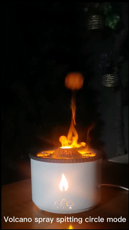 Umidificatore Ultrasonico Effetto Fiamma - Diffusore Aromi con Luce LED 350ml