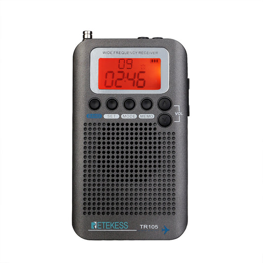Radio Portatile Multibanda Digitale - Banda Aviazione AIR, FM, AM, SW, CB, VHF - 300 Canali Memorizzabili