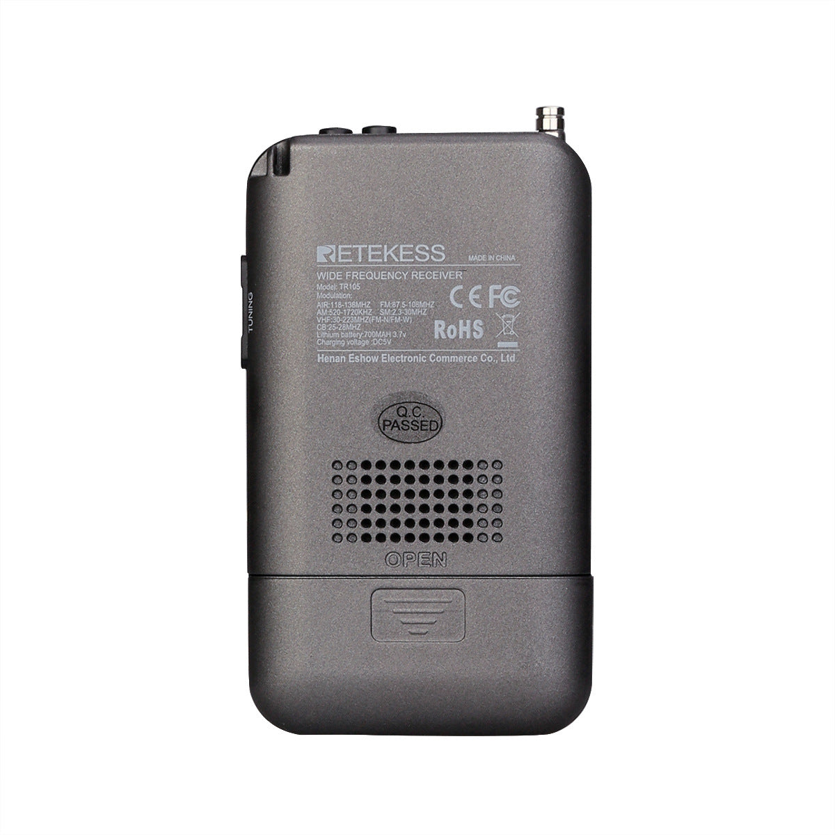 Radio Portatile Multibanda Digitale - Banda Aviazione AIR, FM, AM, SW, CB, VHF - 300 Canali Memorizzabili