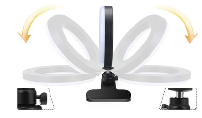 Ring Light Professionale con Clip da Tavolo - Luce LED Regolabile