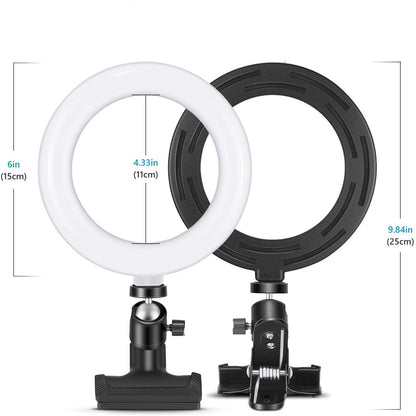 Ring Light Professionale con Clip da Tavolo - Luce LED Regolabile
