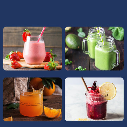 Frullatore Portatile 6 Lame con Ricarica USB - Mini Blender per Smoothie e Frullati 400ml