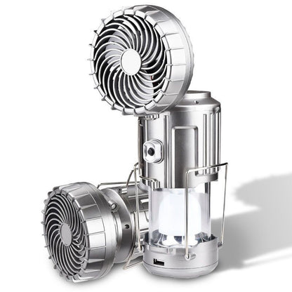 Lanterna Campeggio Solare LED con Ventilatore Ricaricabile