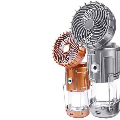 Lanterna Campeggio Solare LED con Ventilatore Ricaricabile