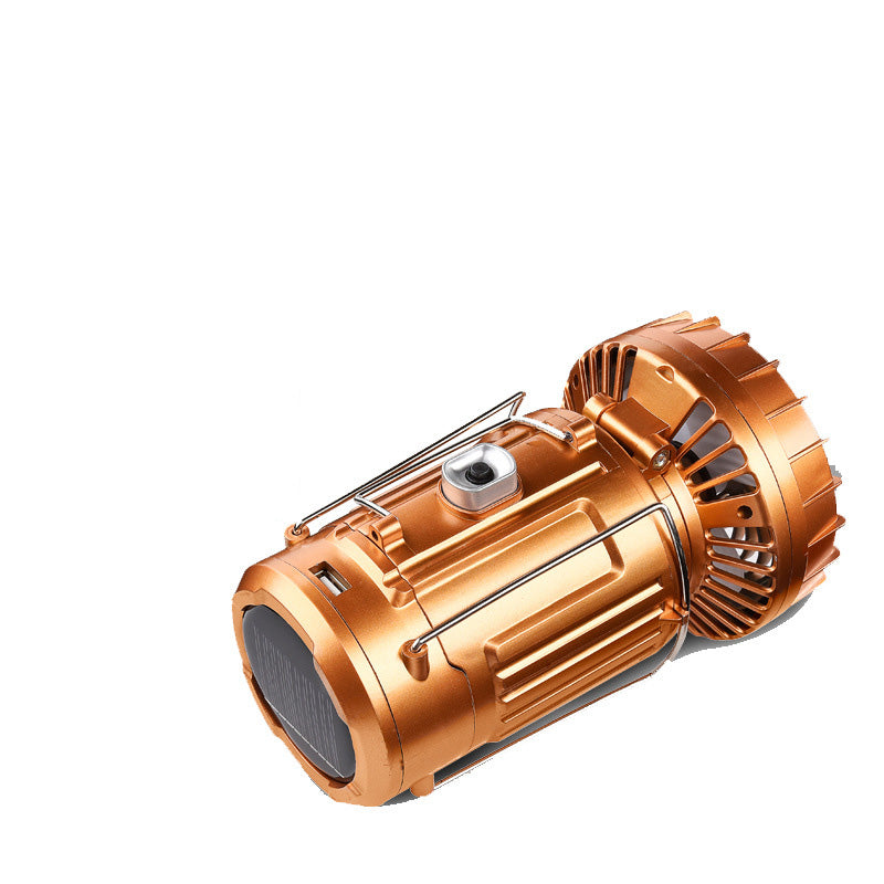 Lanterna Campeggio Solare LED con Ventilatore Ricaricabile