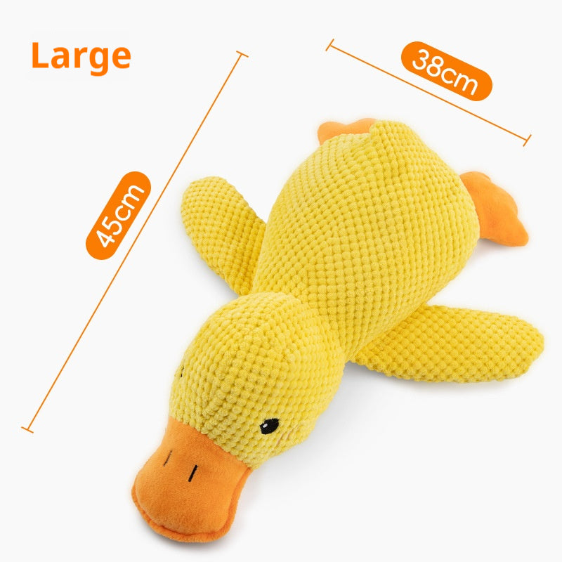 Giocattolo Anatra Peluche per Cani - Anti-Stress con Squeaker