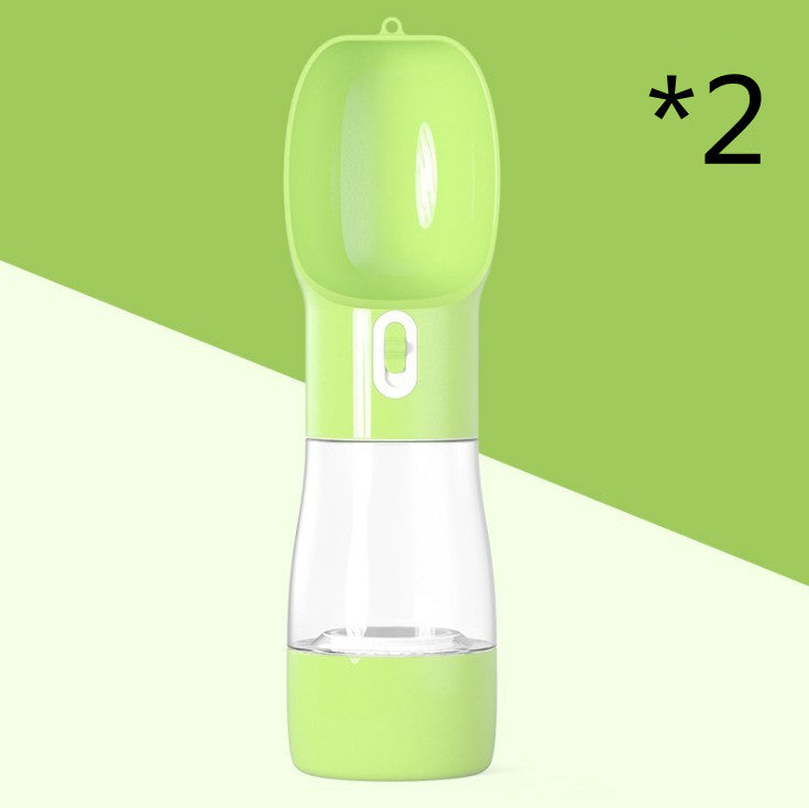 Dispenser Acqua Portatile per Cani 2in1 - Borraccia Viaggio con Contenitore Cibo