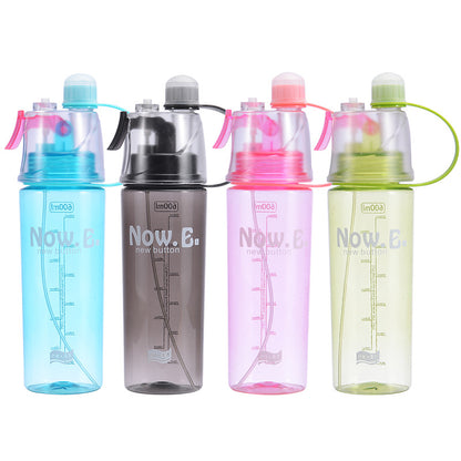 Borraccia Spray Nebulizzatore Sport - Bottiglia Acqua con Vaporizzatore