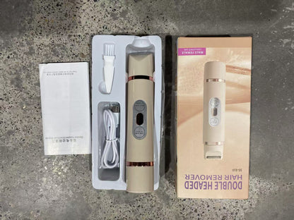 Rasoio Elettrico Donna Doppia Testina Indolore - Epilatore USB Ricaricabile