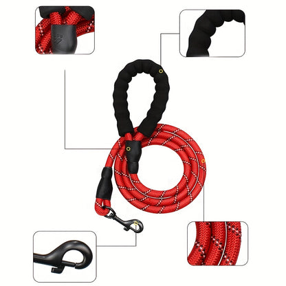 Guinzaglio Riflettente per Cani con Manico Imbottito 1.5m