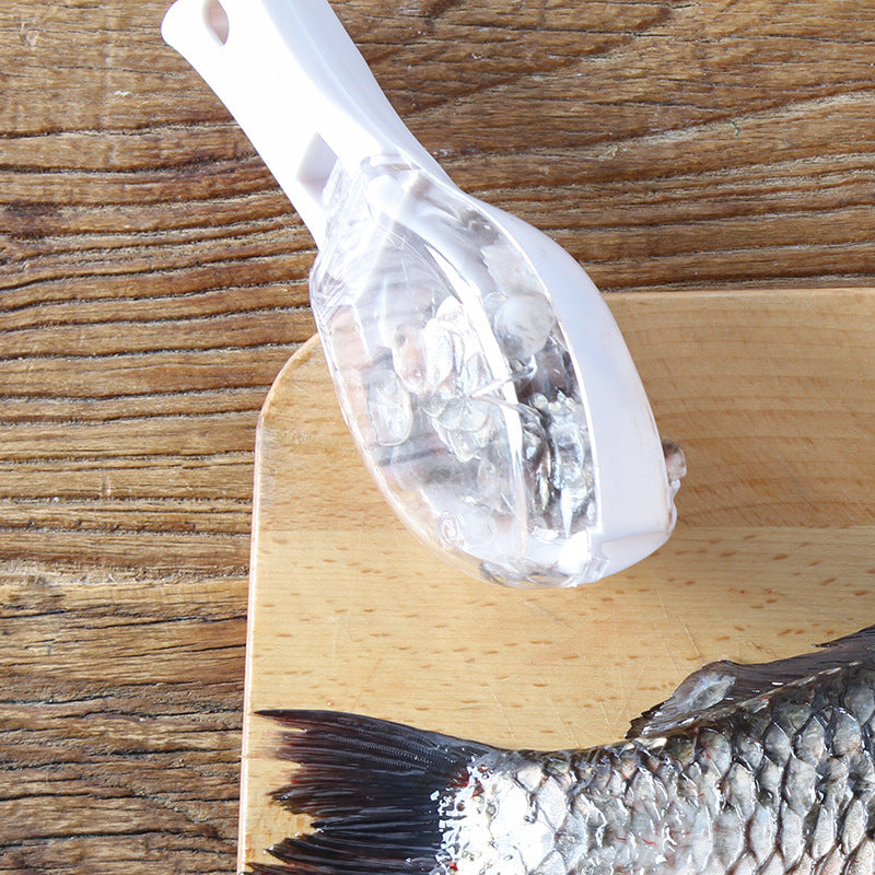 Squamapesce Professionale con Coperchio - Design a Pesce per Cucina