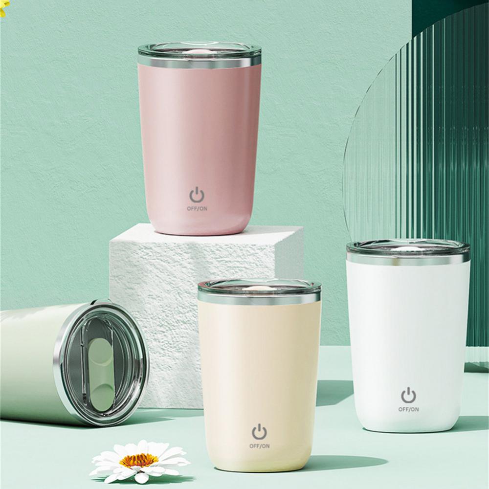 Tazza Termica Automatica | Miscelatore Magnetico USB Type-C, in Acciaio Inox,Ideale per Caffè,Latte e Integratori.