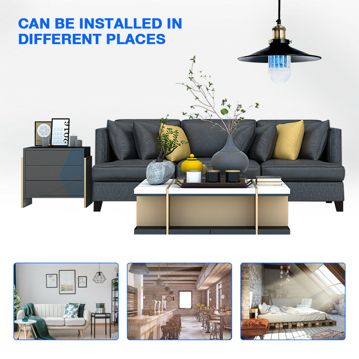 Lampadina LED Antizanzare 2-in-1 E27 15W con Trappola Insetti