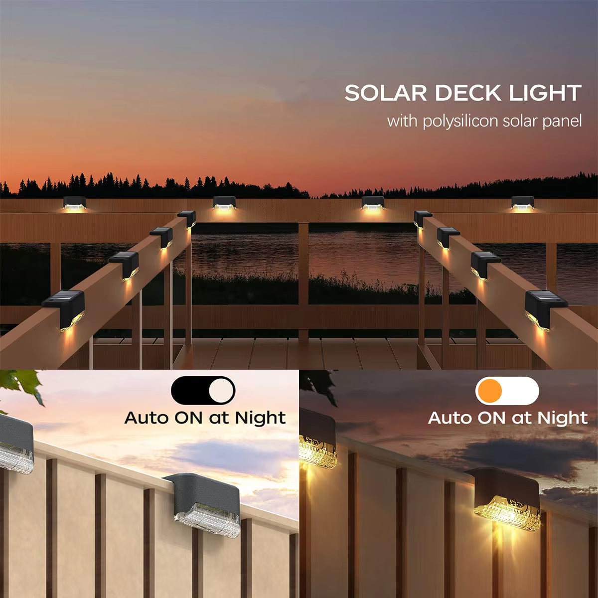 Luci Solari LED per Esterni - Set 4 Pezzi per Scale, Giardino, Patio