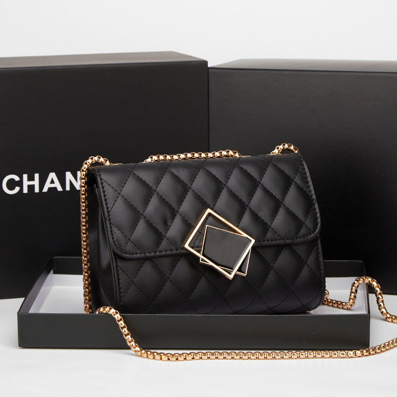 Borsa a Tracolla Trapuntata con Catena - Mini Bag Elegante Donna