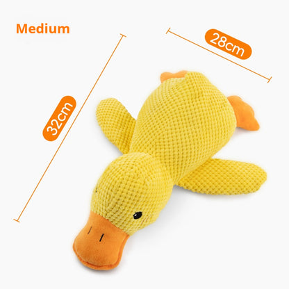 Giocattolo Anatra Peluche per Cani - Anti-Stress con Squeaker