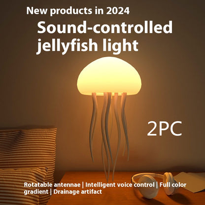 Lampada Medusa LED Ricaricabile - Luce Notturna Decorativa con Effetto Acquario