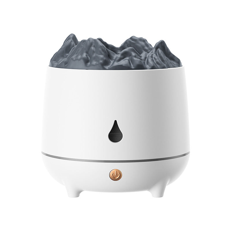 Umidificatore Vulcano con Effetto Fiamma - Diffusore Aromaterapia LED Design Creativo