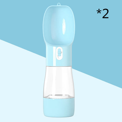 Dispenser Acqua Portatile per Cani 2in1 - Borraccia Viaggio con Contenitore Cibo