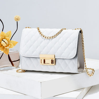 Borsa a Tracolla Trapuntata con Catena - Mini Bag Elegante Donna