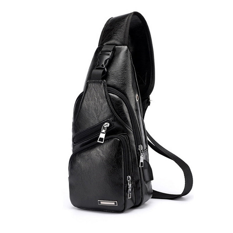 Borsa a Tracolla USB Uomo con Ricarica - Zaino Messenger Antifurto