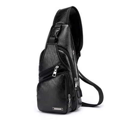 Borsa a Tracolla USB Uomo con Ricarica - Zaino Messenger Antifurto