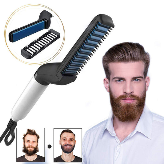 Spazzola Lisciante Elettrica Professionale per Capelli e Barba