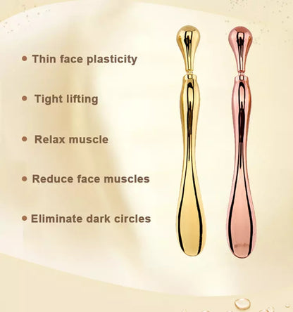 Massaggiatore Occhi 2-in-1 con Spatola Crema in Lega di Zinco