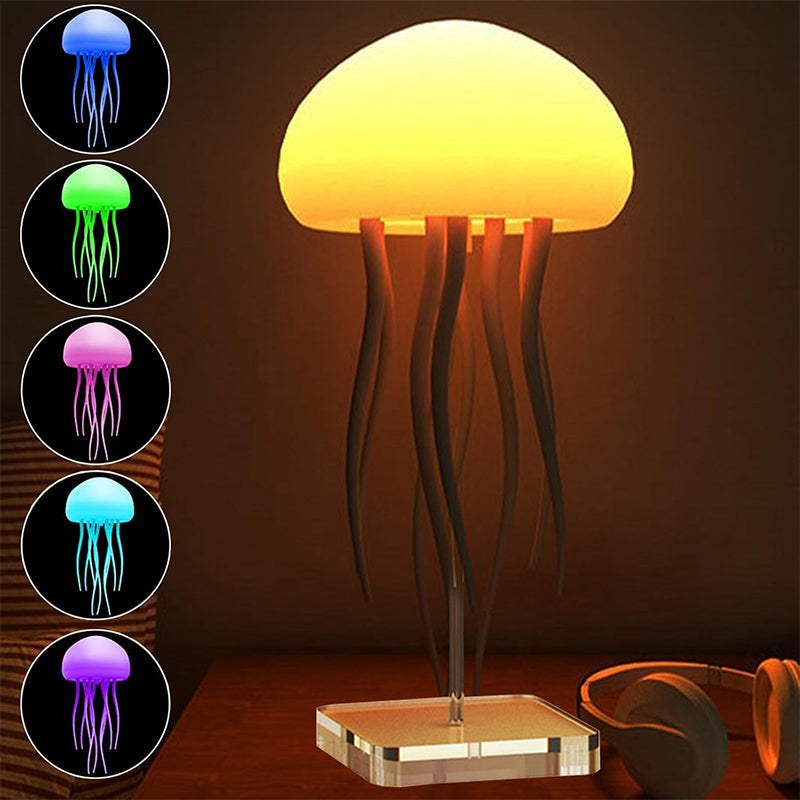 Lampada Medusa LED Ricaricabile - Luce Notturna Decorativa con Effetto Acquario