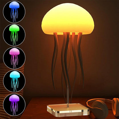 Lampada Medusa LED Ricaricabile - Luce Notturna Decorativa con Effetto Acquario
