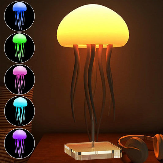 Lampada Medusa LED Ricaricabile - Luce Notturna Decorativa con Effetto Acquario