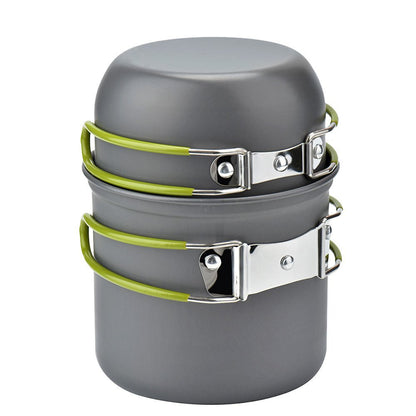 Set Pentole Camping Alluminio 2-3 Persone - Kit Cucina Outdoor Trekking