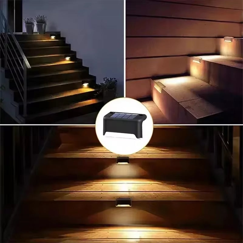 Luci Solari LED per Esterni - Set 4 Pezzi per Scale, Giardino, Patio