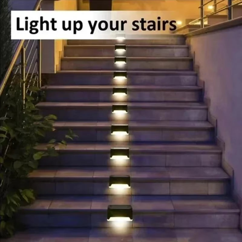 Luci Solari LED per Esterni - Set 4 Pezzi per Scale, Giardino, Patio