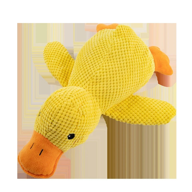 Giocattolo Anatra Peluche per Cani - Anti-Stress con Squeaker