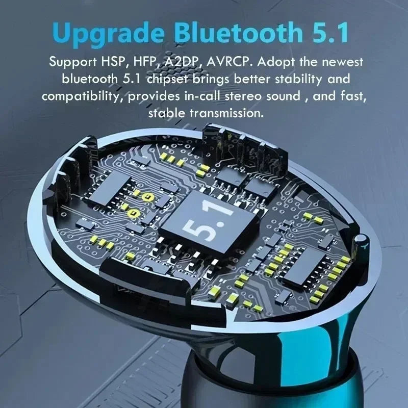 Auricolari Bluetooth TWS con Display LED - Cancellazione Rumore 6D Stereo