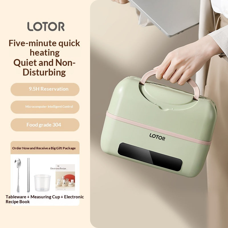 Lunch Box Elettrico Riscaldante Doppio Strato - Porta Pranzo Termico