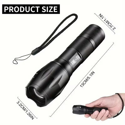 Torcia Tattica LED Professionale - Ultra Potente Zoom 5 Modalità Impermeabile