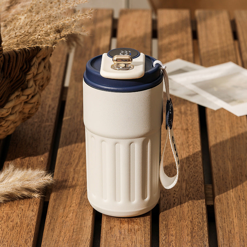 Borraccia Termica Smart Digitale 450ml - Bottiglia Acciaio Inox con Display Temperatura
