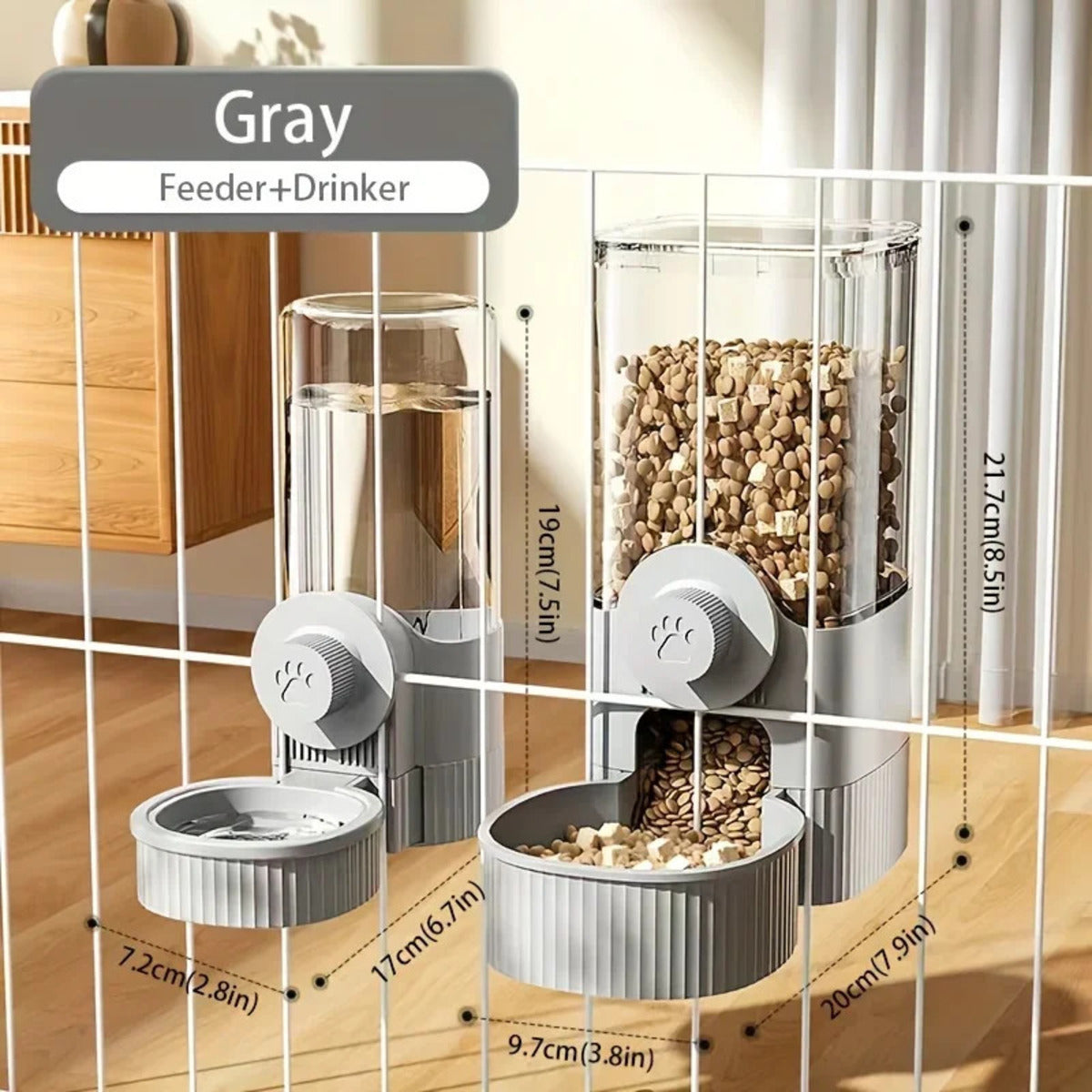 Distributore Automatico Cibo e Acqua per Animali Domestici 1.2L