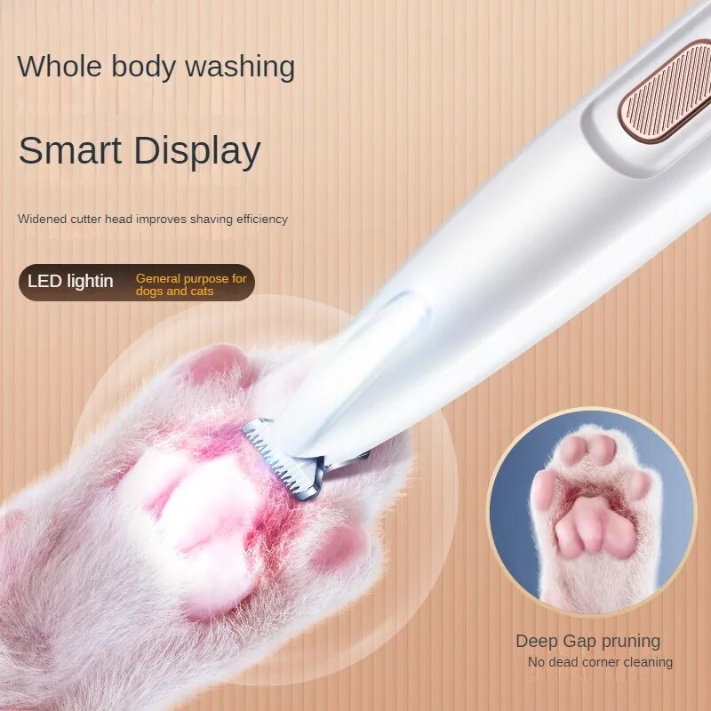 Tosatrice Professionale per Zampe Cani e Gatti - LED Ricaricabile Silenziosa