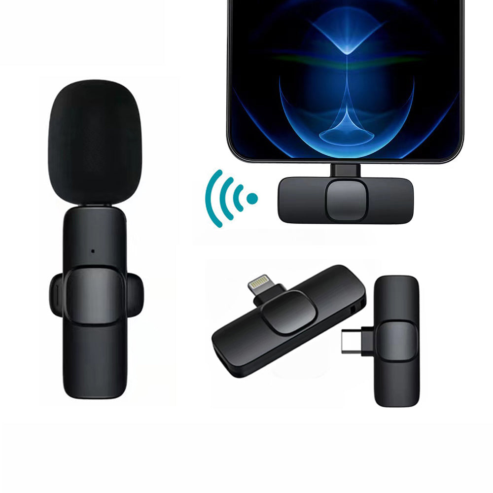 Microfono Wireless Lavalier per iPhone e Android - Audio Professionale